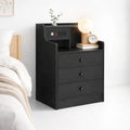 Velador Urbano Smart con Enchufe Integrado Negro de 3 Cajones para el hogar, disponible en Mons