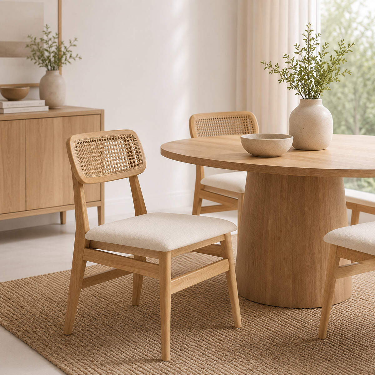 Pack de 2 Sillas de comedor Loke 46x54x86 para el hogar, disponible en Mons