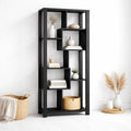 Estantería Prisma Noir Librero Geométrico Moderno - Negro para el hogar, disponible en Mons