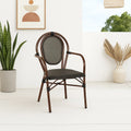 Silla Provence Parisina Rattan con reposabrazos - Café Oscuro para el hogar, disponible en Mons