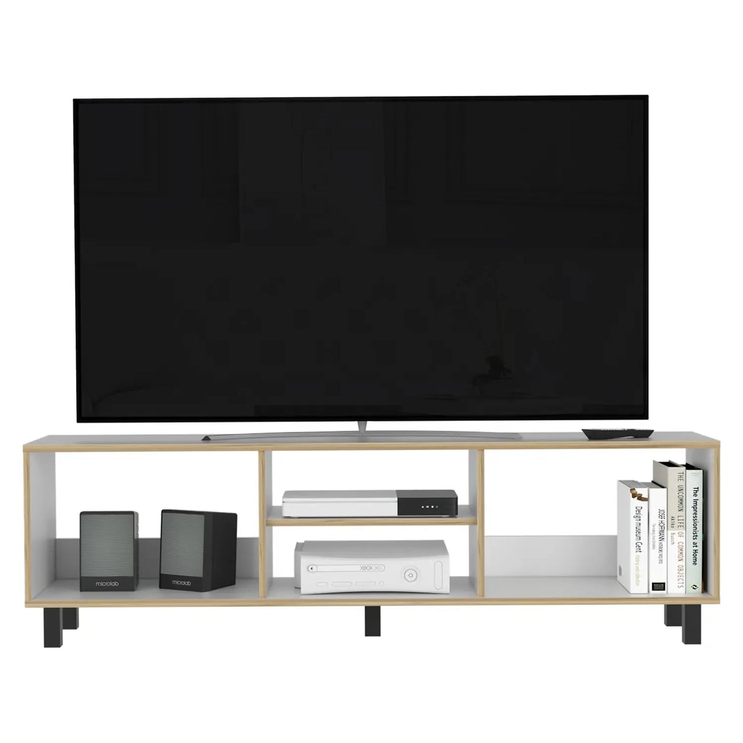 Rack Nomik Tv70 - Blanco / Canto Duna
