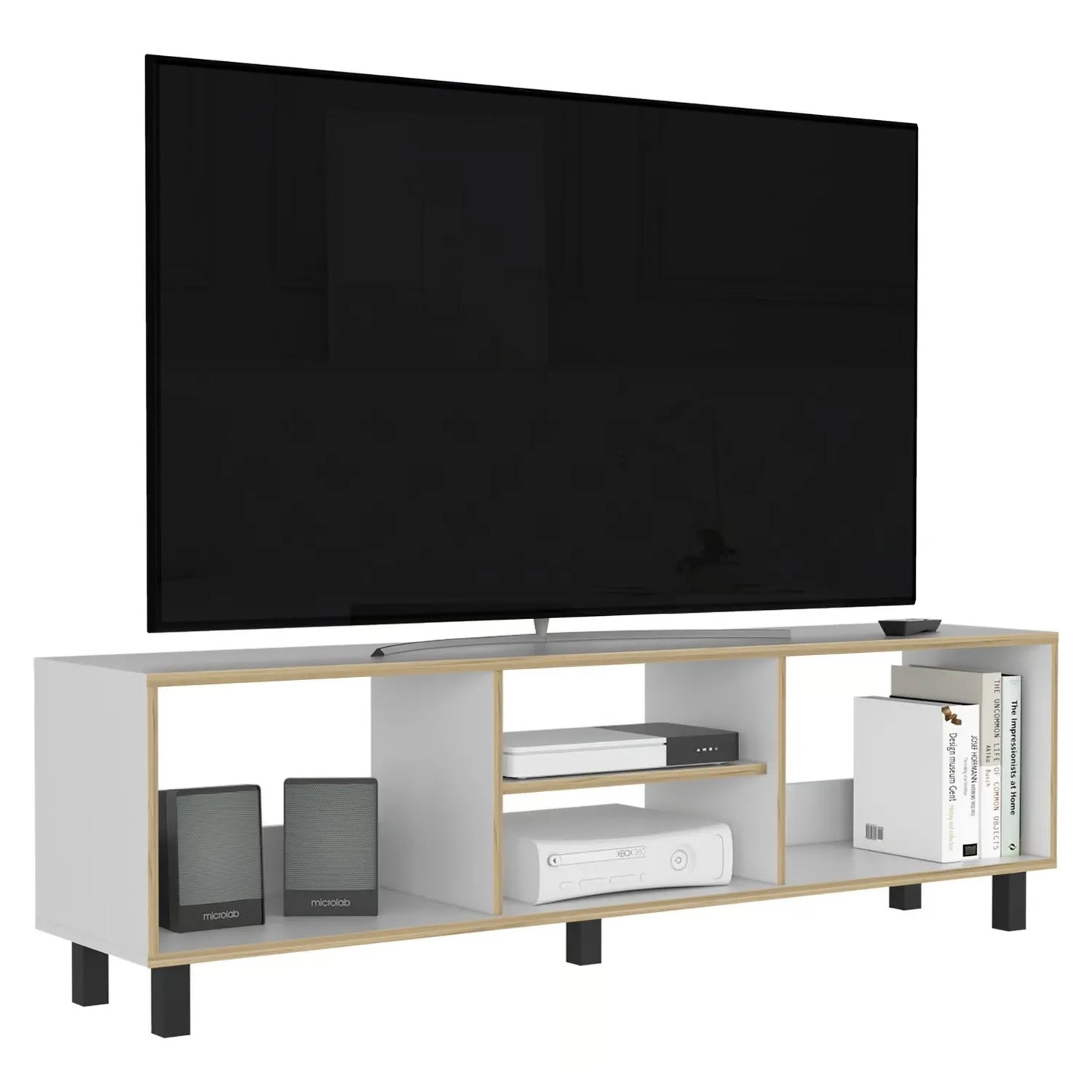 Rack Nomik Tv70 - Blanco / Canto Duna